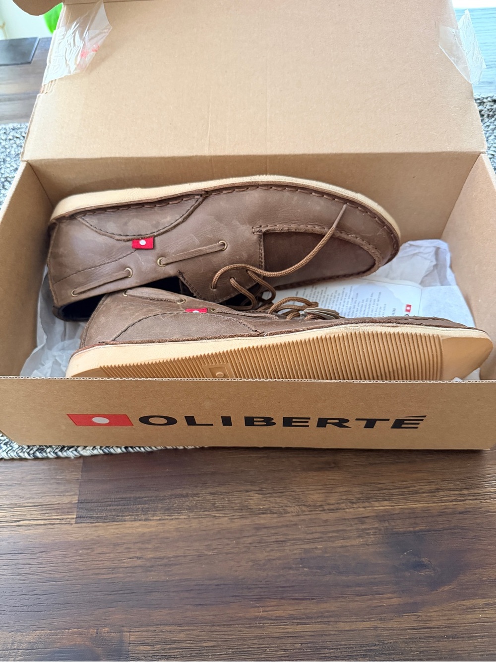 Oliberte Lomayo Men's Brown Leather Shoes - Casual Lace-Up